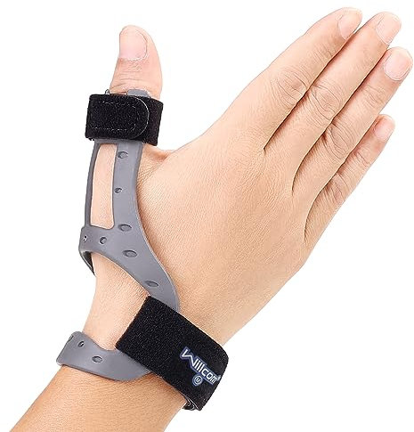 Willcom Universelle Daumenorthese Linke Rechte, Atmungsaktiv Silikon Daumen Bandage für Arthritis, Sehnenscheidenentzündung, Verstauchungen Daumensattelgelenk Daumenstütze(M, 16-18.5CM)