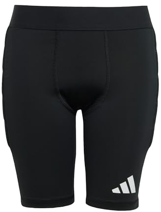 adidas Unisex Kinder Squadra25 Padded Goalkeeper Short Tight Kids Tights, Black/White, 9-10 Years