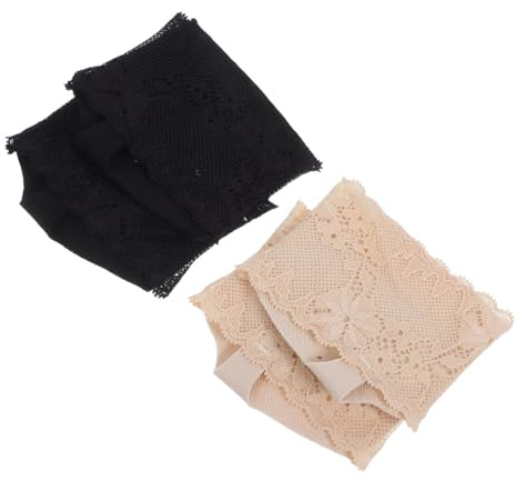 WRITWAA Lot de 2 paires de chaussettes basses à bout ouvert pour femme avec semelle antidérapante et coussin en coton cloud, chaussettes invisibles à bout des orteils pour sandales, talons hauts et