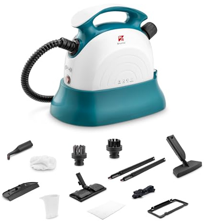 Di4 Nettoyeur Vapeur Brumo 1500W, 4 Bars de Pression, Réservoir 1,1L, Autonomie 22 Minutes, 12 Accessoires pour Nettoyage Sans Produits Chimiques