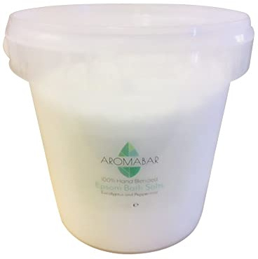 Sel d'EPSOM 1KG bain SEL EUCALYPTUS & Menthe poivrée apaise Muscle douleurs et douleur articulaire 100% pure & naturel Spa qualité