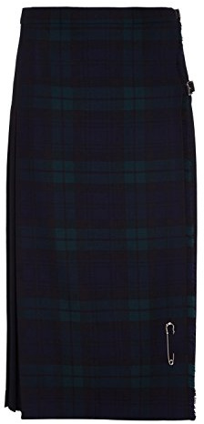 Oxfords Kilt Lungo da Donna in Pura Lana, Black Watch, 48