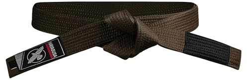 Hayabusa 2.0 Adult BJJ Belt - Premium Quality, IBJJF Compliant, Reinforced Double Stitching - Brown, A2