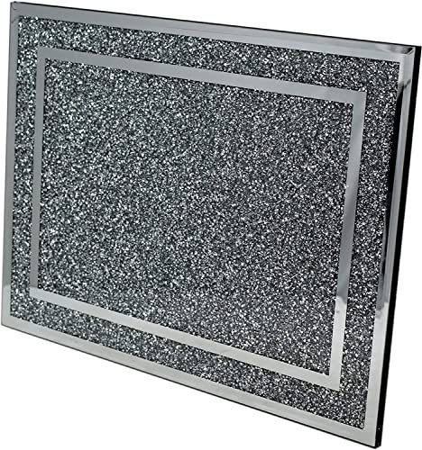 Dazzling - Tabla de cortar de cristal triturado para cocina, resistente, resistente al calor, ideal para cortar verduras, frutas y carne, elegante protector de encimera de cocina, 30 x 40 cm