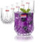 HAADI Juego de 6 vasos transparentes para trago, vasos de cóctel para vino, whisky, jugo, ginebra y otras bebidas, 320 ml