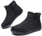 Barfußschuhe Gefüttert Winterstiefel Herren Damen Winterschuhe Schneestiefel Warm Gefüttert Wanderschuhe Schneestiefel Wanderschuhe rutschfest Trekkingschuhe Stiefel Winter Boots Unisex Schwarz EU38