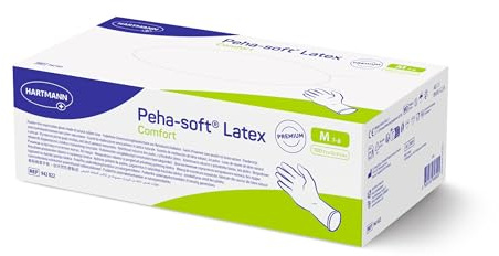 Peha-Soft latex comfort Untersuchungshandschuh, puderfrei, Gr; M, 100 Stück