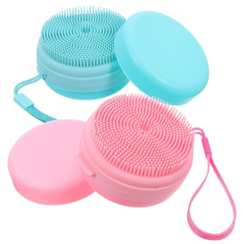 SWETRACE Spazzola e Massaggio Copertura Protettiva Silicone Corpo 2 Pezzi per Pulizia Esfoliante in Silicone per Viaggio e Uso Outdoor