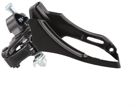 Deragliatore anteriore per mountain bike, lega di alluminio e acciaio al carbonio, design a trazione inferiore, 10 x 10 x 8,5 cm, 136 g