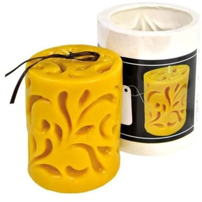 LYSON Moule à Bougie Cylindre moulé Hauteur: 9,5 cm Moule en silicone pour bougies Silicone Bougie Verser Moules Bougies en cire d'abeille DIY et artisanales Bricolage Réutilisable Bougie