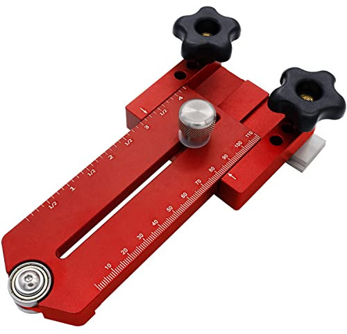 Verlängerte dünne Rip Tischsägen-Vorrichtung Kreissäge Schienen-Set, Tischsäge Schnelles Schneiden Grenzzaun T-Track Einstellbare Tischsägenzubehör zum Schneiden sich wiederholender schmaler Streifen