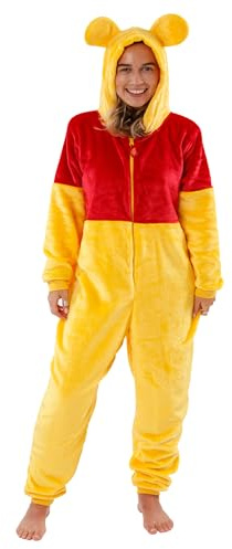 Disney Nalle Puh sparkdräkt för kvinnor | Nalle Puh kostymer | Dams fleecepyjamas | Storlekar Liten till XX-Large | Officiellt Nalle Puh merchandise