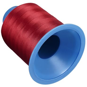CoCud Hilo de Coser Bonded, 1312 Yardas 210D/0.32mm Poliéster Hilo de Tapicería Rojo - (Aplicaciones: para Coser Cuero, Tapicería, Jeans y Pelucas) - 1 Pieza