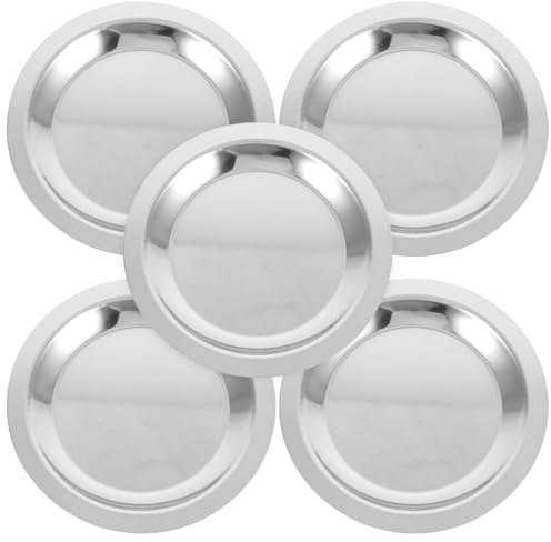 Amosfun Sottobicchieri in Acciaio Inossidabile 4.53In Set da 5 Antiscivolo Resistente al Calore Cuscino per Bottiglie di Vino Protezione per Casa Bar Ristorante