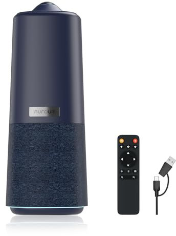 Nuroum 360 Pro Kamera für Videokonferenzen, 3 AI Modi, Intelligente Rauschunterdrückung & AGC, Webcam mit Mikrofon und Lautsprecher für Zoom/Teams/GoogleMeet auf PC/Laptop/Desktop