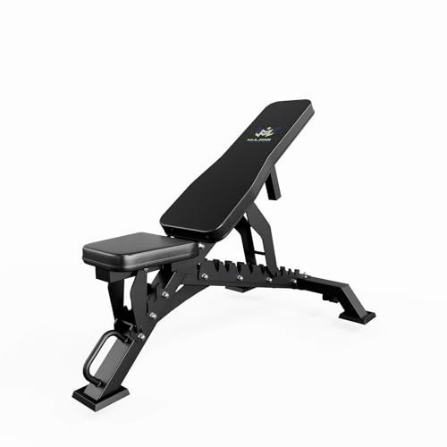 MAJOR FITNESS Adjustable Weight Bench (Elite Version) - 1300LBS Capacity, 32 Positions for Strength Training, Bench Press, and Full-Body Workouts for Home or Garage Gym, Black