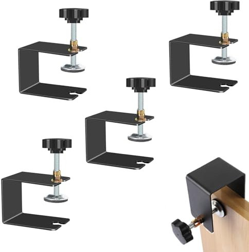 4 Pièces C Clamp, Serre-Joints, Serre-Joint de Table, Serre-Joint de Poutre, Serre-Joint à Vis, Serre-Joints en Acier Inoxydable 304, pour Installation de Tiroirs, Bâtiment, Montage Domestique