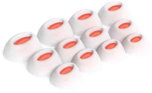 Okuli 12 x Écouteurs en Silicone Embouts d'oreilles pour JBL Tune Flex Casque Écouteurs en Blanc
