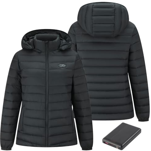 GWARMER Womens Heated Jacket with 7.4V 10000mah Battery, Heated Body Warmer with 11 Heating Pads,Fast Heat, Independent Switches – Lightweight for Riding, Hunting, or Warehouse Work