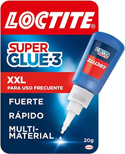 Loctite Super Glue-3 XXL, pegamento universal triple resistencia, adhesivo para uso intensivo, pegamento instantáneo, transparente y extrafuerte, 1x20 g