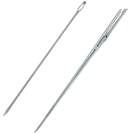 Westmark 1 Pinza per Lardellare + 1 Ago per Legare la Carne, Lunghezza: 18/19 cm, Acciaio Inox, Argento, 126722E6