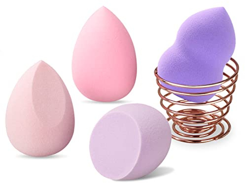 Korintin Makeup Sponge, Beauty Blenders 10 PCS, Washable Non Latex Foundation Sponge, Use Dry and Wet Both, for Liquid, Cream and Powder, Gift for Women (4 1)