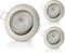 Sweet Led - LED Einbaustrahler 230V flach - LED Spot mit austauschbarem Modul 5W 4000K Deckenspots mit Bajonettverschluss schwenkbar Einbau tiefe 30mm (3x)