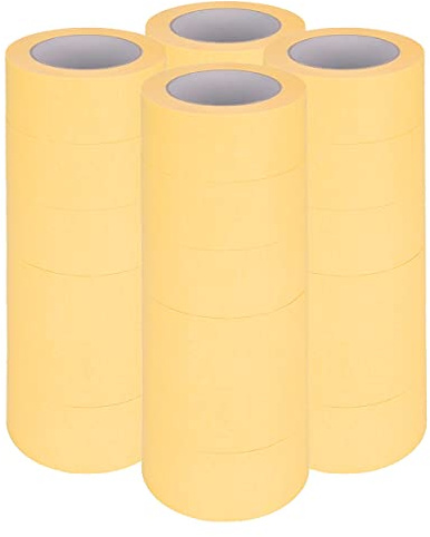 verpacking Kreppband 50 m lang Malerkrepp Malerband, Breite 50 mm Abdeckband Klebeband Malerabdeckband Malerklebeband Handwerkerband (24 Rollen)