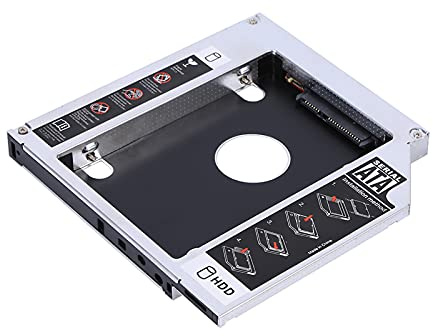 KIMISS Sata in Alluminio da 12,7 Mm, Vano per unità Disco Rigido Caddy iMac Caddy per Custodia HDD Ssd Interno Ssd Sata Adattatore Dvd Ottico per Laptop