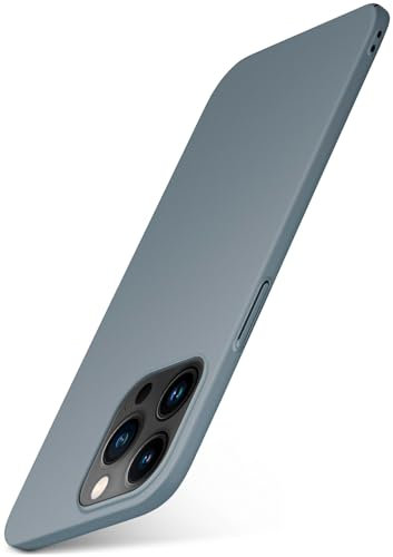 moex Alpha Case für Apple iPhone 15 Pro Hülle Ultra Dünn, Schutzhülle mit erhöhtem Kameraschutz, Slim Cover Hardcase Backcover, Dünnste Handyhülle Minimalistisch, Matt Taupe