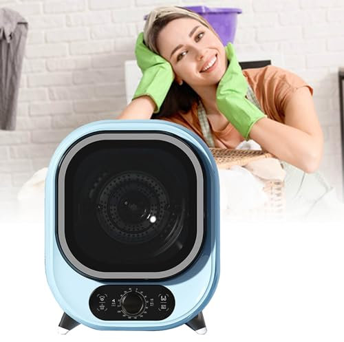 Liten torktumlare, portabel kondensortorktumlare, 0,8 kg ventilerad torktumlare, 450 W elektrisk torktumlare för lägenhet, kompakt, minicentrifug,Blue