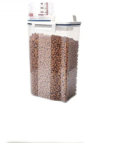 GANDUNQI Tierfutter Aufbewahrungsbox mit Tragegriff Katzenfutter, Hundefutter Aufbewahrungsdosen, Versiegelte Feuchtigkeitsbeständige Hundefutter Aufbewahrungsbox für kleine Katzen, Hunde (2