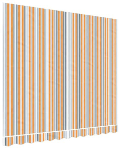 vidaXL Markisenbespannung, Markisenstoff mit PU-Beschichtung, Markisentuch Wetterfest, Ersatzstoff Markise, Mehrfarbig Gestreift 3x2,5m