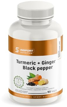 Kurkuma Komplex mit Curcumin 95%, Ingwer & Piperin – 90 Kapseln – Hohe Bioverfügbarkeit – Verdauung, Entzündung, Immunsystem – INSPORT
