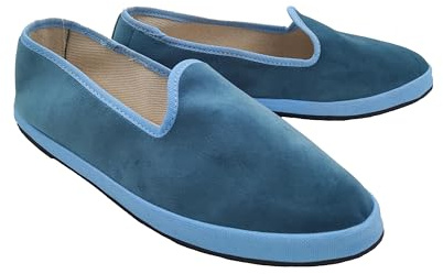 Giò Dreams Las Originales Friulane de terciopelo Zapatos de fondo Tanque Bailarinas Mujer 100% Made in Italy, verde huevo de pato, 40 EU