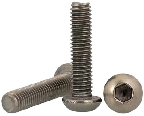 AYYSSM 20PCS M2.5x4/5/6/8/10/12/14/16mm Pure Titanium Hexagon socket Column Head titanium screws fasteners(M2.5X8 20PCS)