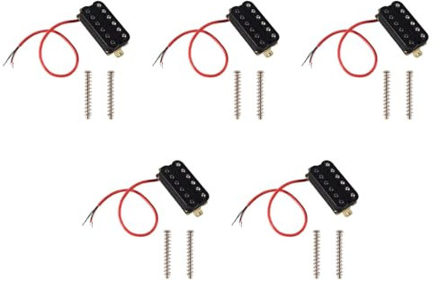 Feeuid 5X E-Gitarre Humbucker Pickups Bridge Alnico V Pickup Schwarz