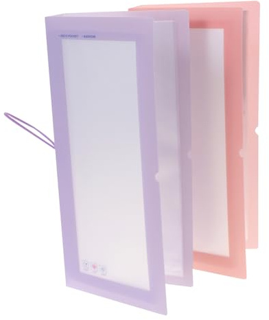 2pcs Sticker Storage Album Plastic Portable Memo Holder