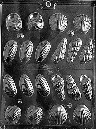 Grandmama's Goodies N017 3D Shells Chocolate Candy Soap Mold with Exclusive Molding Instructions