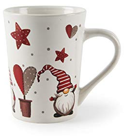 Excelsa Gnomo Christmas Tazza Mug, Ceramica Stoneware, 380 ml