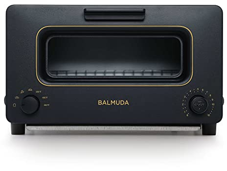 BALMUDA The Toaster | EU VERSION - 220v & Type C Plug| Steam Oven Toaster | 5 Cooking Modes - Sandwich Bread, Artisan Bread, Pizza, Pastry, Oven | Compact Design | Baking Pan | Black