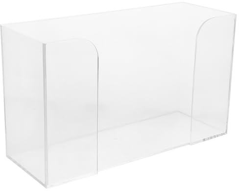 ​​​iplusmile Dispensador de toallas acrílico transparente: Servilletero para toallas de papel plegables en Z y múltiples pliegues - Para cocina y gastronomía, 29 x 10,5 x 17 cm