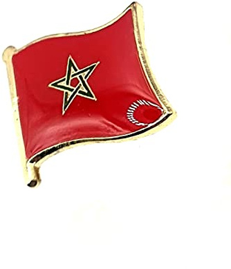 Marocko marockanska Nordafrika metall emalj landsflagga nål emblem, Metall