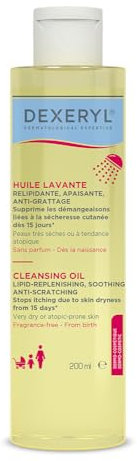 DEXERYL Reinigungsöl: Zur täglichen Reinigung von Körper und Gesicht, für trockene und zu Neurodermitis neigende Haut, 1 x 200 ml