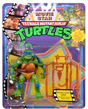 Teenage Mutant Ninja Turtles CLASSIC 1991 Movie Star Turtle Leo in special movie styling package with signature weapon accessories. Ideal present for Turtles Fans!
