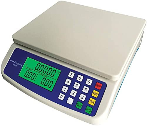 QXSJEDYCH Bilance da Cucina elettroniche digitali con Piattaforma LCD for calcolo dei Prezzi Bilancia da Negozio Commerciale Bilancia
