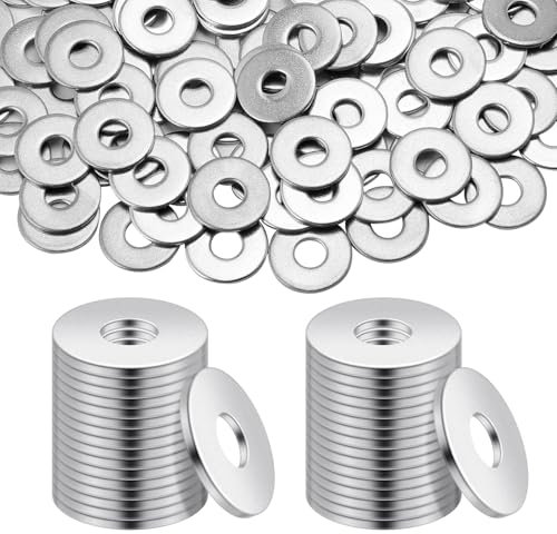 125 Pièces Rondelles en Acier Inoxydable A2 304, Rondelles Plates en Métal M6, Rondelles Plates Antirouille pour Vis Boulons