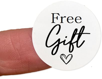Gift Stickers – 25mm Round White Labels with Black Print – Perfect for Presents, Homemade Gifts, and Packaging – Pack of 100