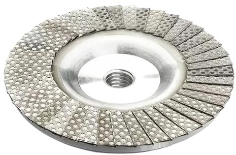 Disco lamellare diamantato da 4 pollici, 100 mm, filettatura M14 o adattatore in metallo 5/8-11, mola abrasiva elettrolitica diamantata, disco, utensile abrasivo(60,1PCS_M14)