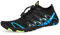 Strandschuhe Damen Herren Wasserschuhe Badeschuhe Unisex Atmungsaktiv Leicht Barfußschuhe rutschfeste für Schwimmen Tauchen(S901 Schwarz Blau, 43EU)